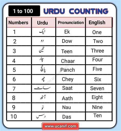 even numbers in urdu|Easy Guide To Urdu Numbers And Counting (1.